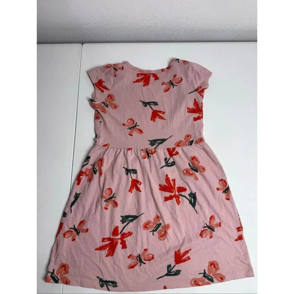 Carter’s Girls Floral Pink Dress Size 7 Cotton
